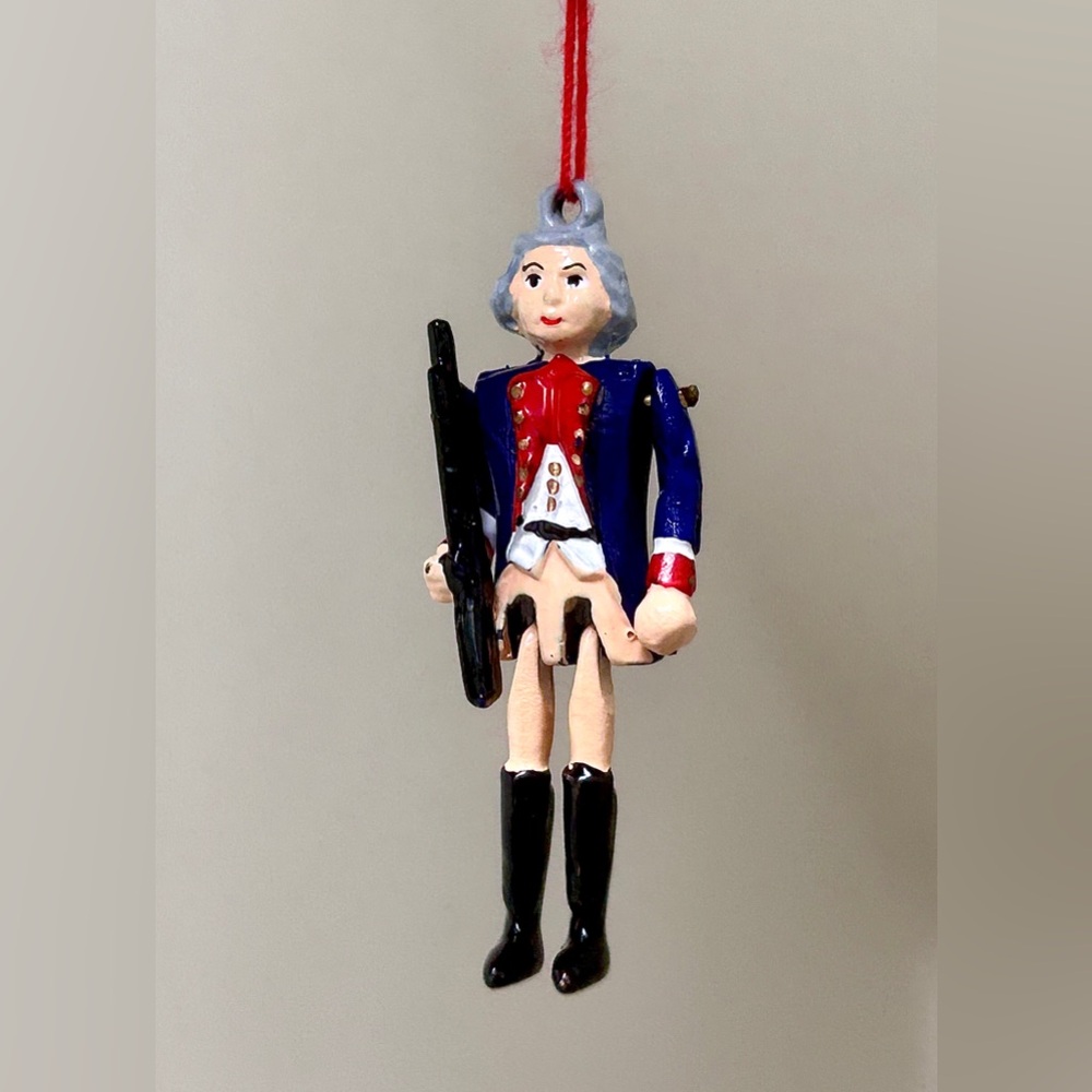 Vintage Discontinued Dept. 56 Tiny Trimmings  Pewter George Washington Ornament